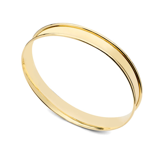 Wide Bangle Bracelet in 18k Yellow Gold