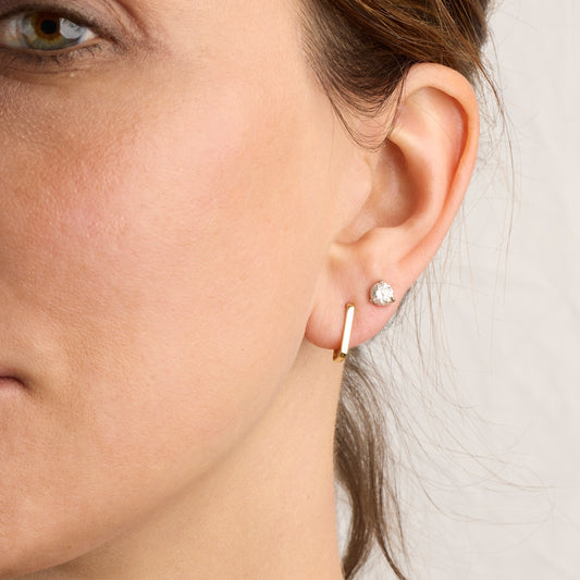 Narrow Constellation Huggie Earring-Small