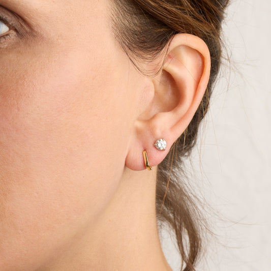 Narrow Constellation Huggie Earring-Tiny