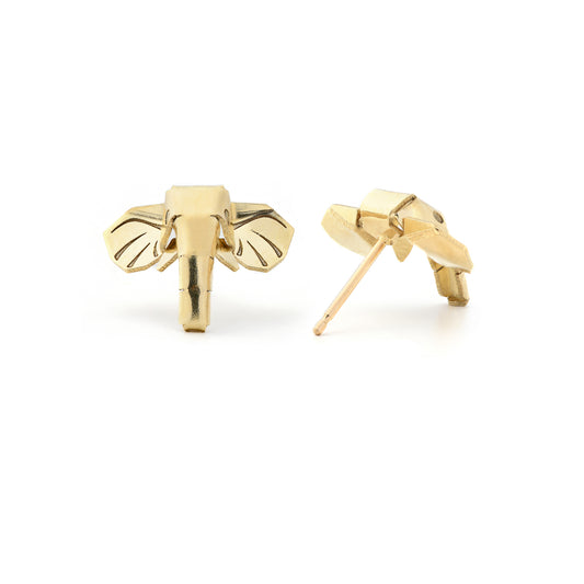 Elephant Earrings in 18K Yellow Gold - Small