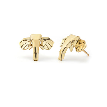 Elephant Earrings in 18K Yellow Gold - Small