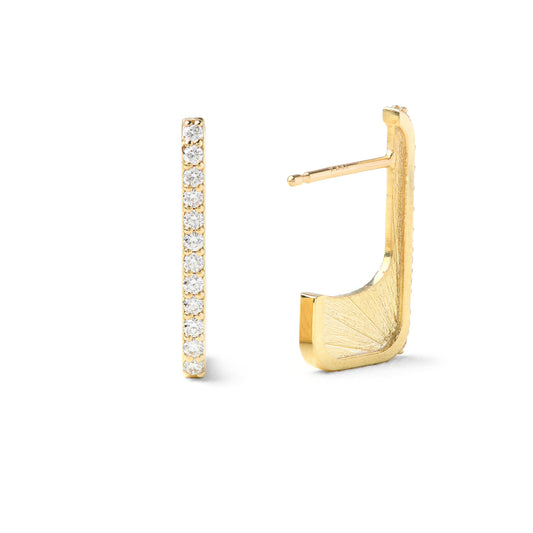 Huggie Earrings in 18K Yellow Gold - Medium