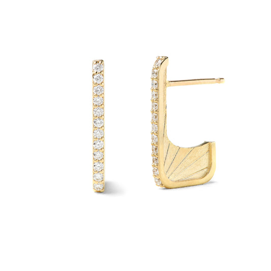 Huggie Earrings in 18K Yellow Gold - Medium