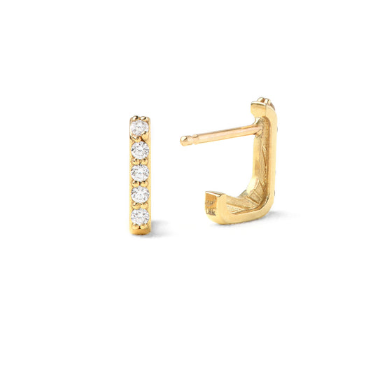 Huggie Earrings in 18K Yellow Gold - Tiny