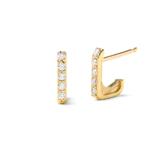 Huggie Earrings in 18K Yellow Gold - Tiny