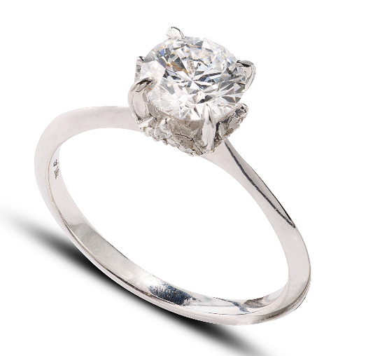 1.04CT Round Brilliant Cut LG Diamond Engagement Ring