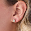 Lab-Grown Emerald-Cut Diamond Stud Earrings