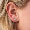 Princess-Cut Lab-Grown Diamond Stud Earrings