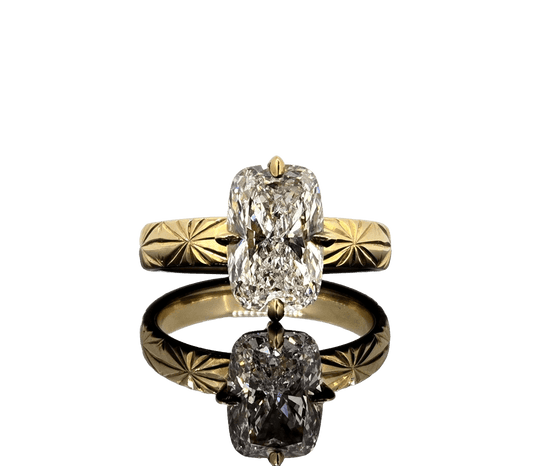 3.02 Elongated Cushion Cut LG Diamond Engagement Ring