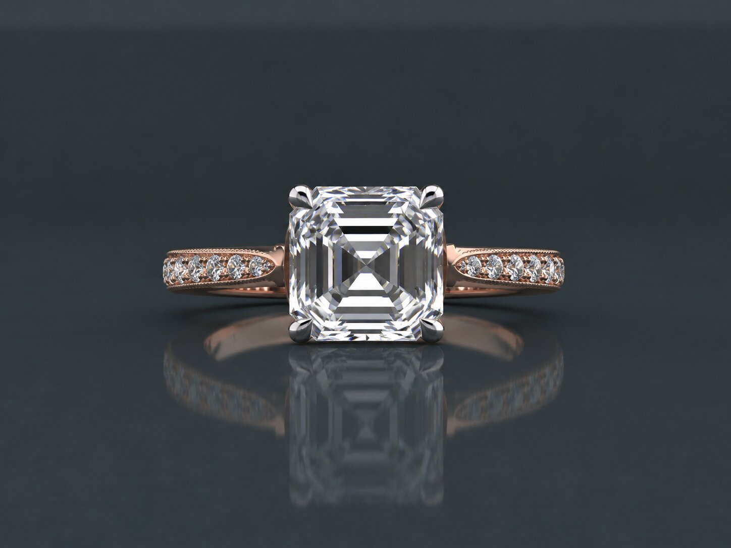 Asscher finished jewelry