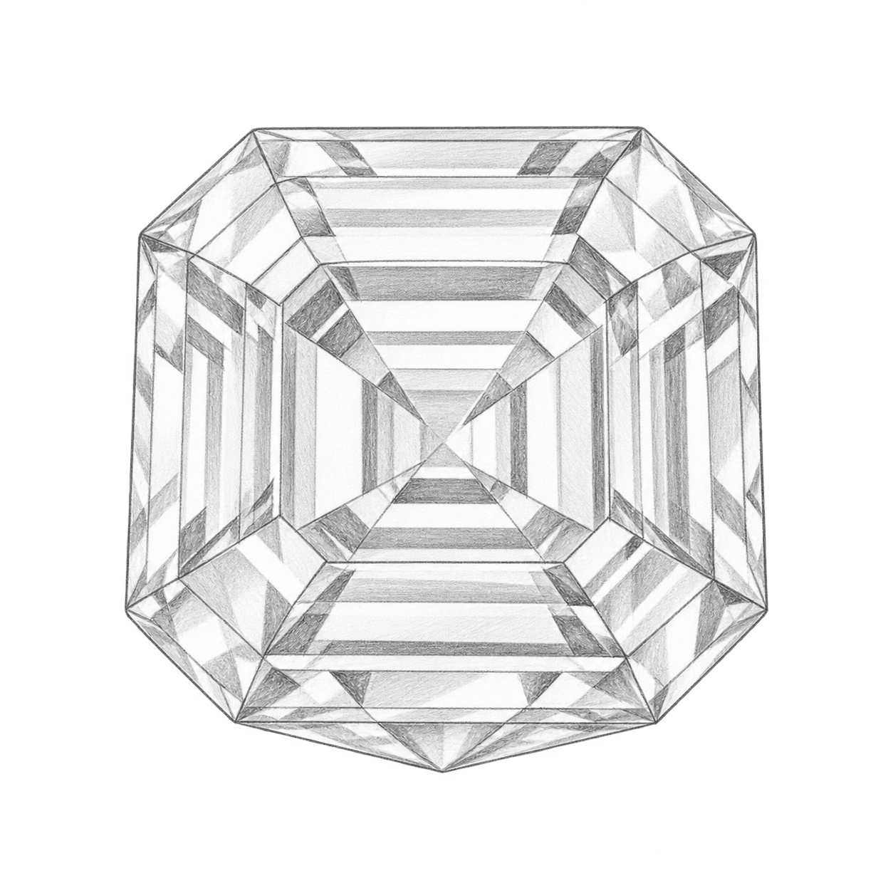 Asscher pencil sketch