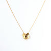 Diamond Poppy Necklace with adjustable chain in 18k Yellow Gold