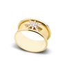 Diamond Starburst Band in 18k Yellow Gold
