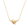 Diamond Starburst Necklace with Adjustable Chain in 18k Gold