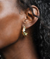 Crinkle Cut Hoops in 18k Yellow Gold