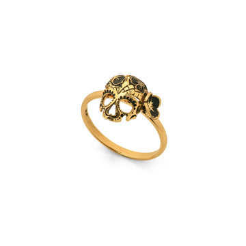 Skull Ring in 18k Yellow Gold