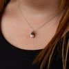 Skull Necklace with Pearl and Adjustable Chain in 18k gold