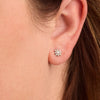 Small Diamond Starburst Earrings in 18k White Gold