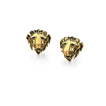 Lion Earrings in 18K Yellow Gold - Medium