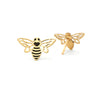 Bumblebee Stud Earrings in 18K Yellow Gold - Large