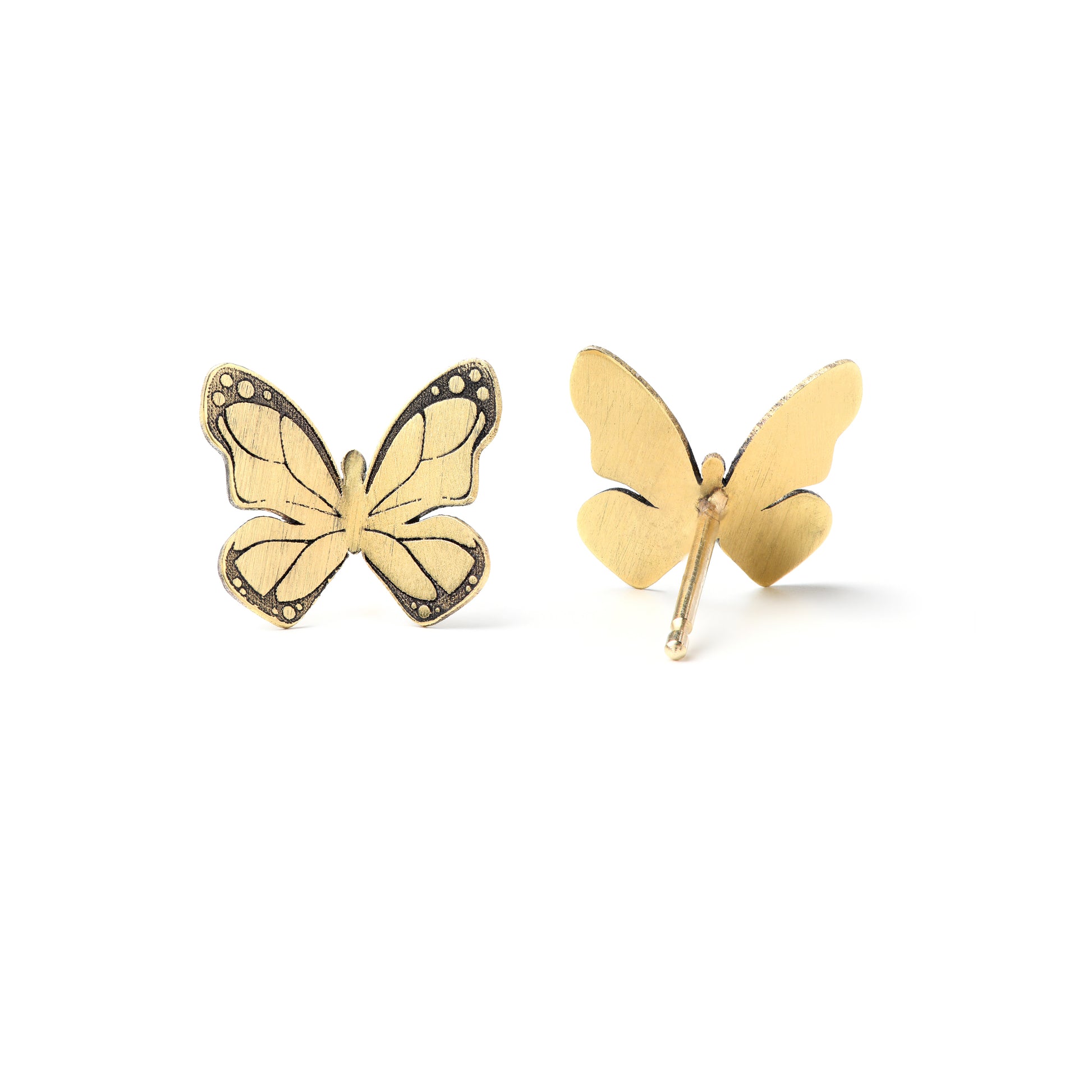 14K White & Yellow Solid Gold Earring Backs Large Medium Small 1 PAIR  Butterfly