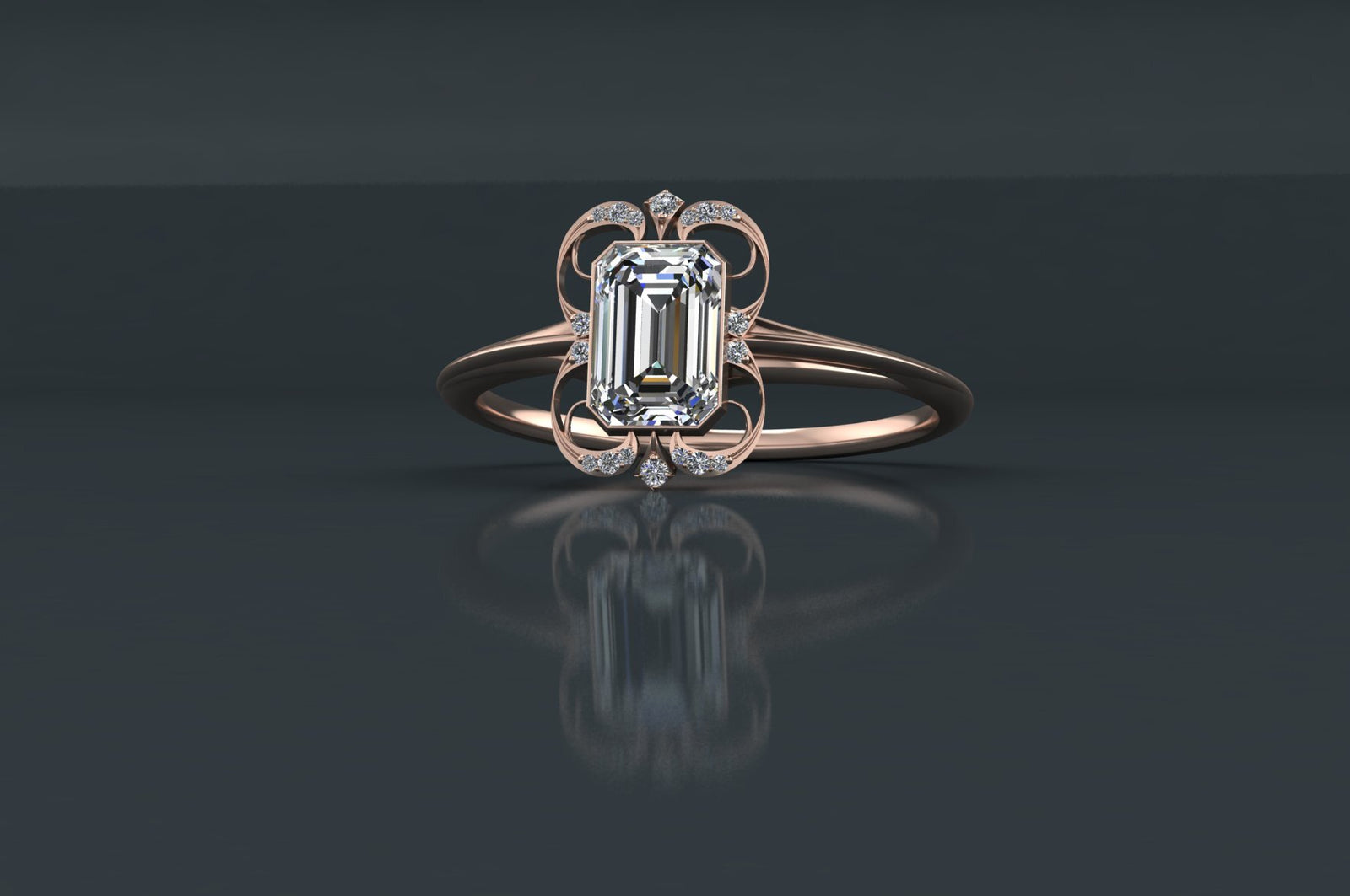 Emerald Cut finished jewelry