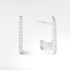 Huggie Earrings in 18K White Gold - Medium