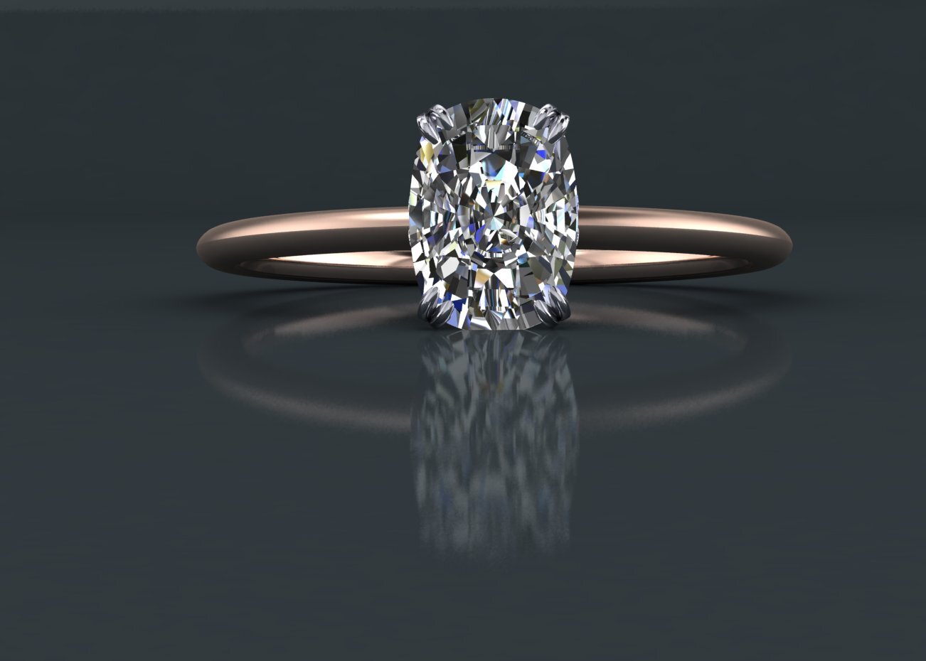 Cushion Cut finished jewelry